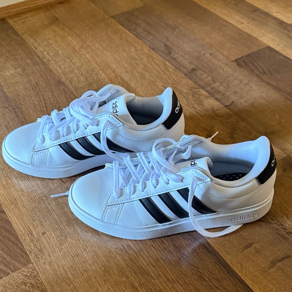 Adidas Grand Court white and black sneakers